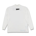 OFF-WHITE WHITE ARROWS FONT OVERSIZED LONG SLEEVE MOCK NECK T-SHIRT