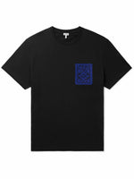 LOEWE ANAGRAM POCKET TEE BLACK BLUE