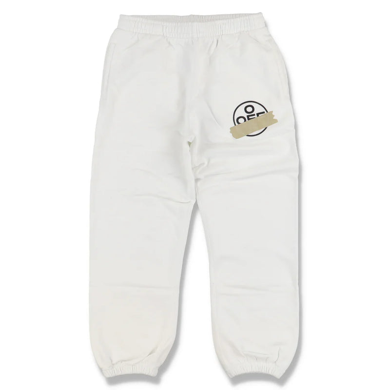 OFF-WHITE WHITE TAPE DIAGONALS LOGO SWEATPANTS