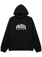 BALENCIAGA CITIES PARIS HOODIE BLACK