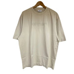 Off-White Beige Embroidered Logo Oversized Skate T-Shirt