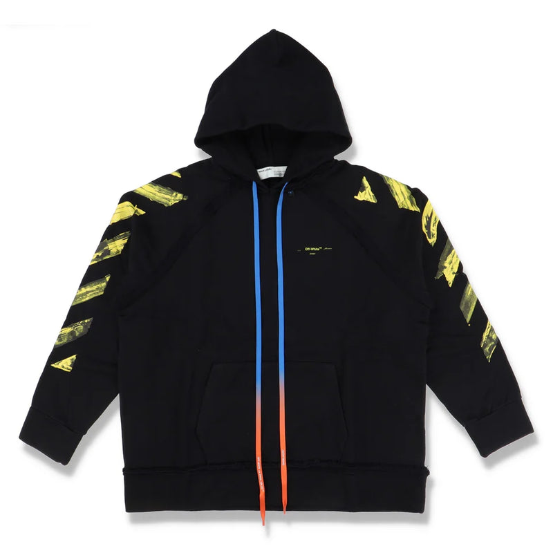 OFF-WHITE SSENSE BLACK ACRYLIC ARROWS OVERSIZED HOODIE