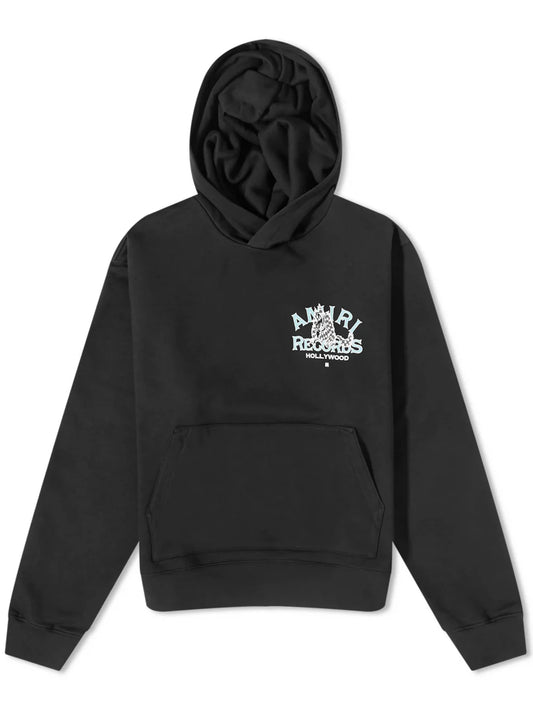 AMIRI RECORDS WOLF HOODIE BLACK