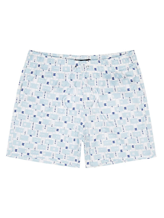 Amiri Interweave Swim Shorts (Light Blue)