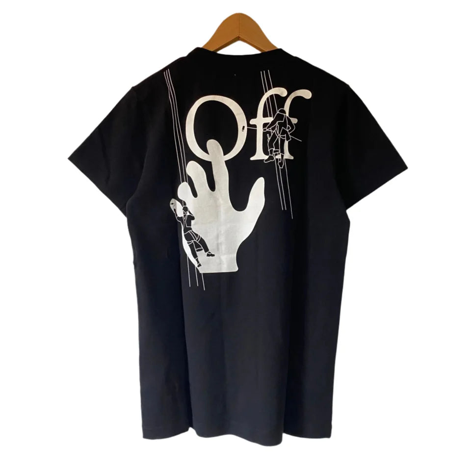 OFF-WHITE BLACK PAINTERS HAND LOGO T-SHIRT