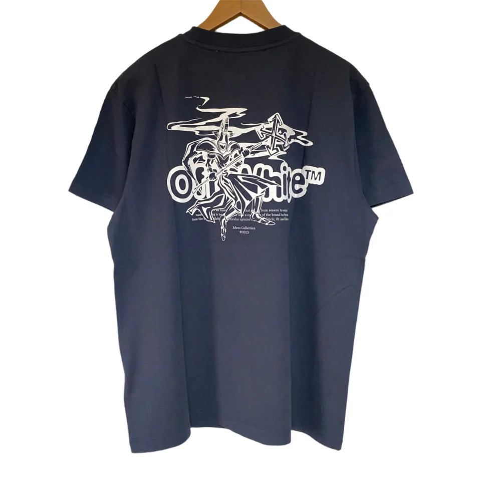 Off-White Anthracite Armored Warrior Back Logo Oversized T-Shirt