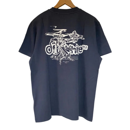 Off-White Anthracite Armored Warrior Back Logo Oversized T-Shirt