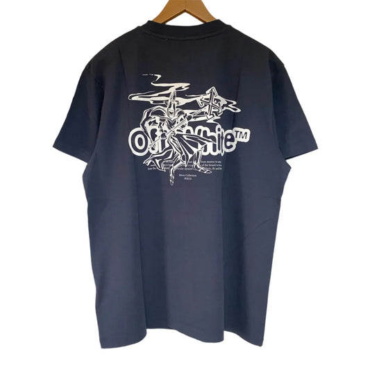 Off-White Anthracite Armored Warrior Back Logo Oversized T-Shirt