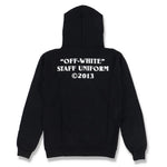 OFF-WHITE BLACK STAFF UNIFORM HOODIE