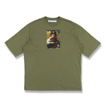 OFF-WHITE GREEN CARAVAGGIO BOY SKATE OVERSIZED T-SHIRT