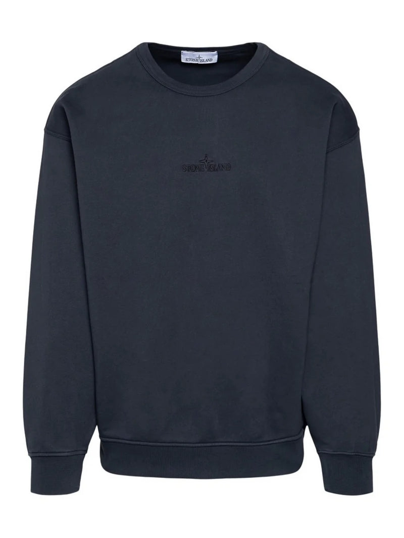 Stone Island Chest Logo Crewneck Sweatshirt (Navy)