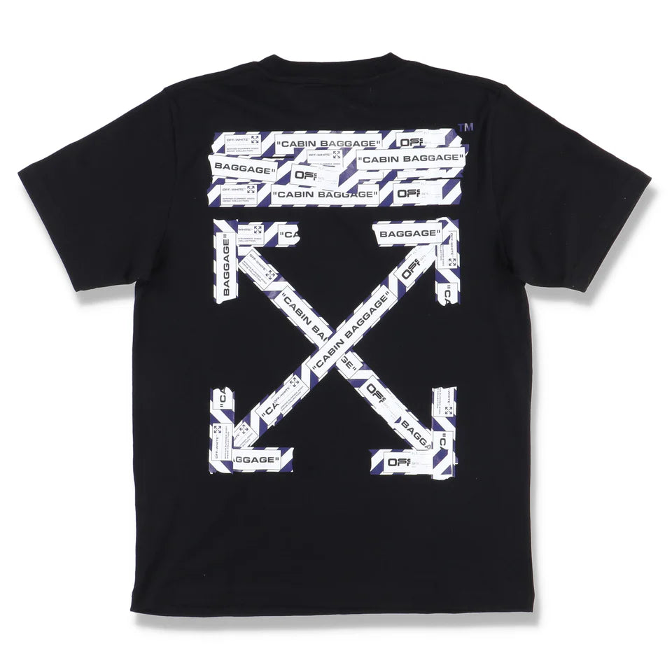 OFF-WHITE BLACK AIRPORT TAPE ARROWS T-SHIRT