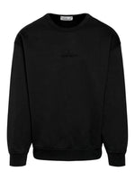 Stone Island Chest Logo Crewneck Sweatshirt (Black)