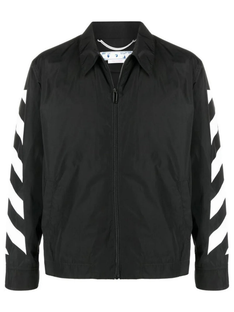 OFF-WHITE DIAG HARRINGTON JACKET BLACK