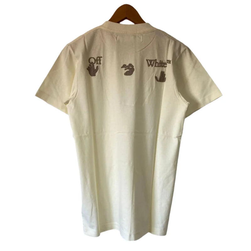 OFF-WHITE X BROWNS 50 CREAM RUBBERISED LOGO T-SHIRT