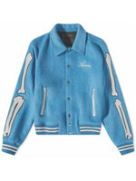 AMIRI BONES VARSITY JACKET BLUE