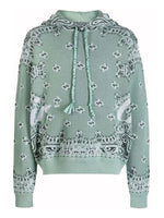 AMIRI BANDANA KNIT HOODIE MINT