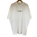 OFF-WHITE WHITE NO OFFENCE LOGO OVERSIZED T-SHIRT