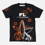 OFF-WHITE × FUTURA LABORATORIES BLACK POINTMAN ALIEN T-SHIRT