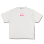 Off-White White And Pink Watercolour Logo T-shirt