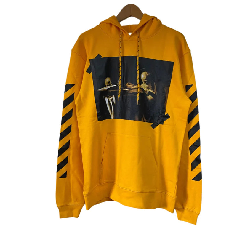 Off-White Yellow Caravaggio 13 Diagonals Hoodie