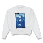 OFF-WHITE WHITE MONA LISA LOGO OVERSIZED SWEATSHIRT