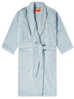 OFF-WHITE ARROW LEAVES LOGO BATHROBE LIGHT BLUE