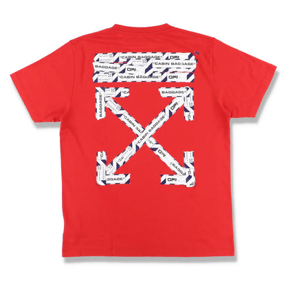 OFF-WHITE RED AIRPORT TAPE ARROWS T-SHIRT