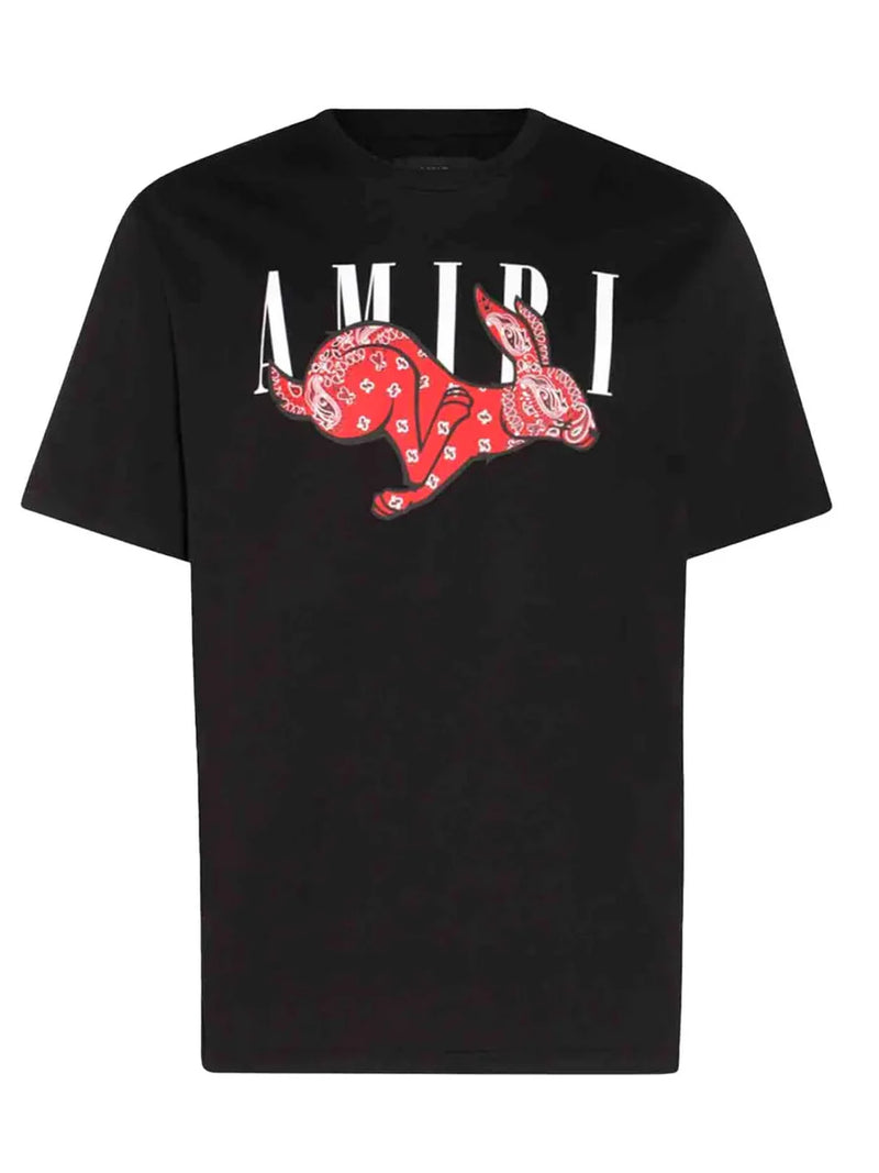 AMIRI CNY RABBIT LOGO TEE BLACK