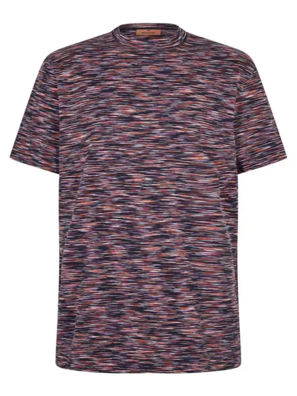 MISSONI SPACE DYE STRIPED TEE NAVY ORANGE