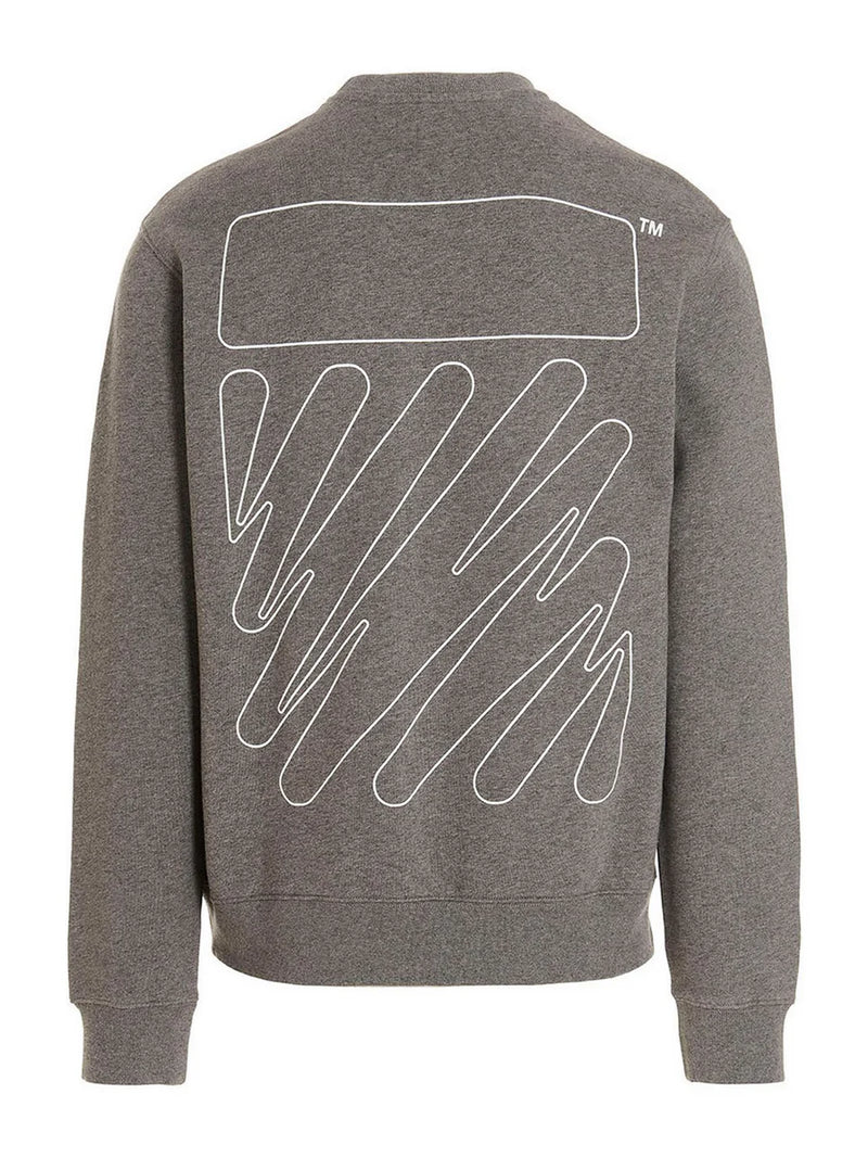 Off-White Wave Outline Diag Slim Sweatshirt (Grey)