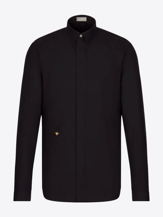 DIOR EMBROIDERED GOLD BEE SHIRT BLACK