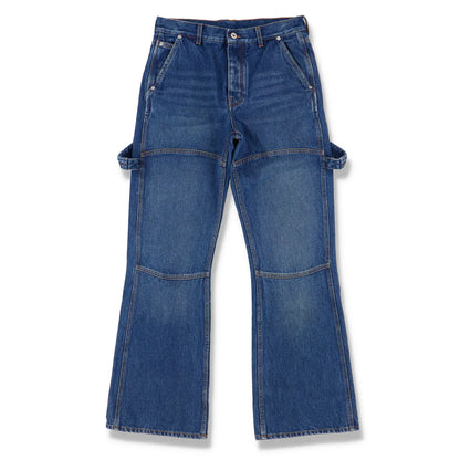 Off-White Blue Arrows Tab Flared Carpenter Jeans