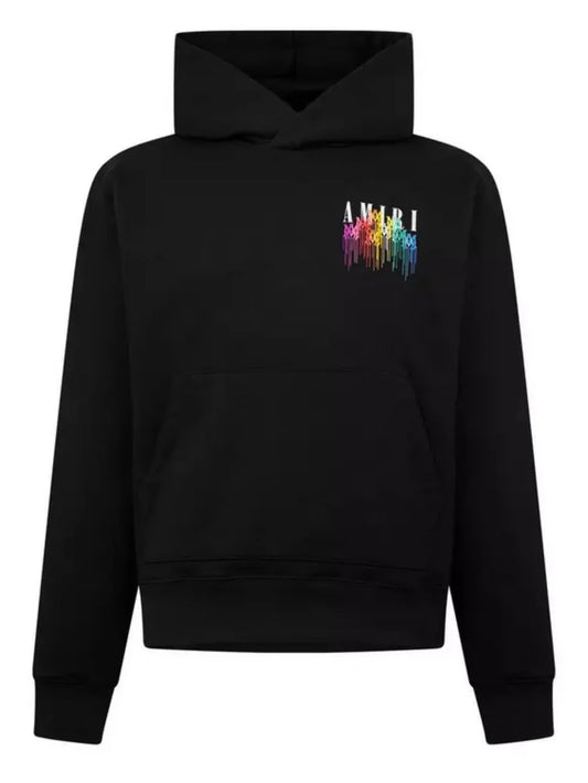 AMIRI PAINT DRIP SLIM FIT HOODIE BLACK
