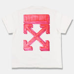 OFF-WHITE WHITE AND PINK MARKER ARROWS OVERSIZED T-SHIRT