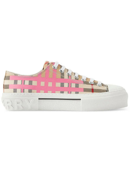 BURBERRY LOW JACK SNEAKERS BEIGE  PINK