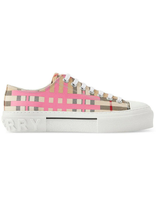 BURBERRY LOW JACK SNEAKERS BEIGE  PINK