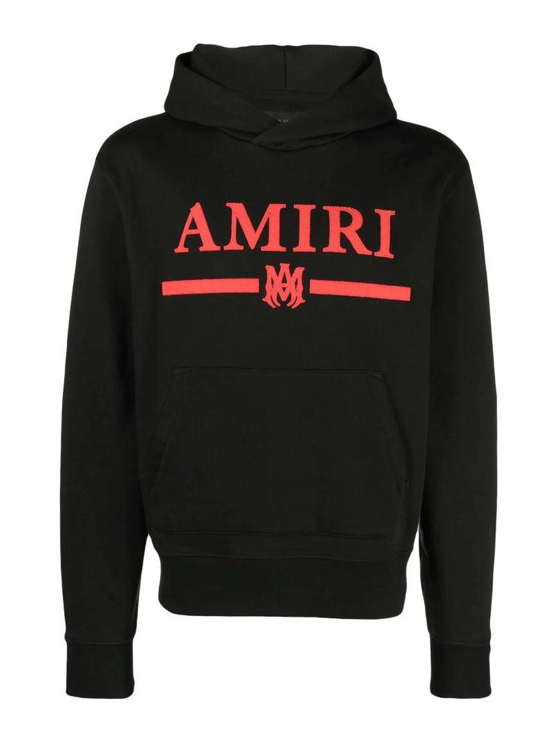 AMIRI RED LOGO HOODIE BLACK