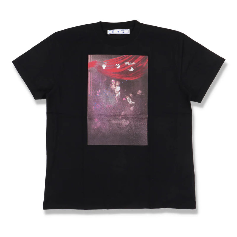 OFF-WHITE BLACK SPRAYED CARAVAGGIO ARROWS OVERSIZED T-SHIRT