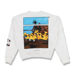 OFF-WHITE WHITE DONDI GRAFFITI LOGO OVERSIZED SWEATSHIRT