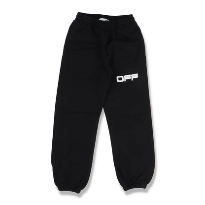 Off-White Black Airport Tape Diagonals Sweatpants