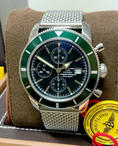 Breitling Limited Edition Green Bezel Superocean Heritage