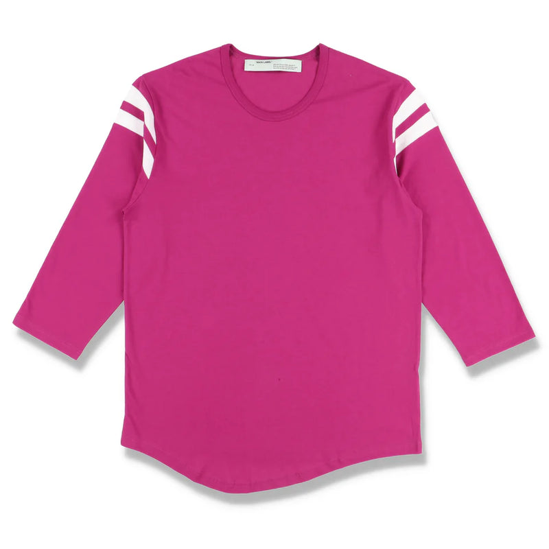 Off-White Pink Varsity 3/4 Sleeve T-shirt