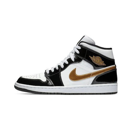 AJ1 Mid Black gold