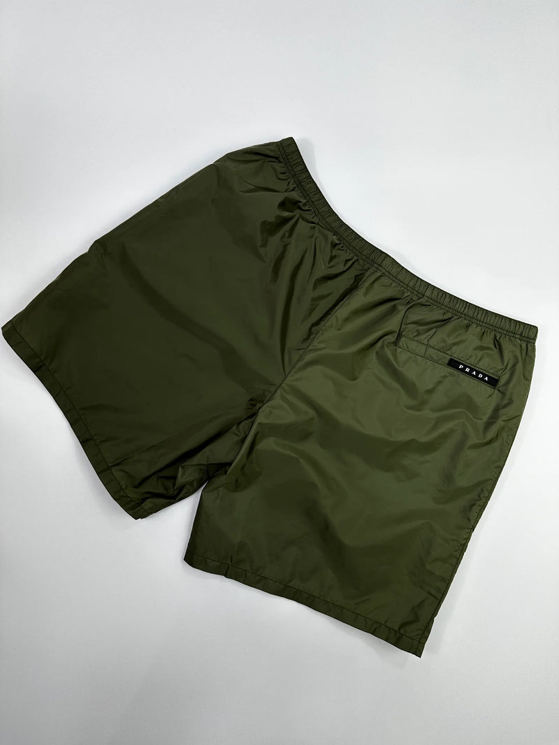 PRADA SWIM SHORTS KHAKI