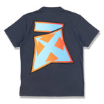 Off-White Blue and Orange Degrade Thunder Logo T-shirt