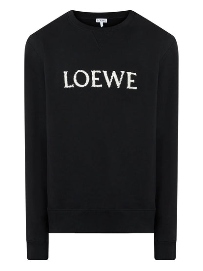 LOEWE EMBROIDERED LOGO SWEATSHIRT BLACK