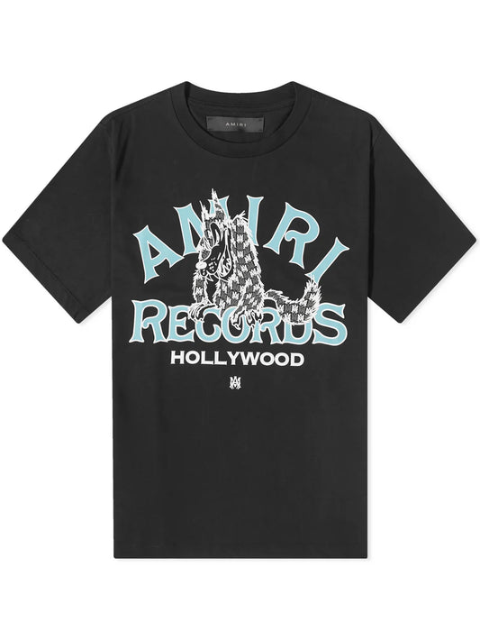 AMIRI RECORDS WOLF TEE BLACK