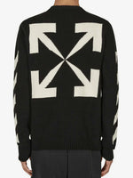 OFF-WHITE SINGLE ARROW KNIT SWEATER BLACK