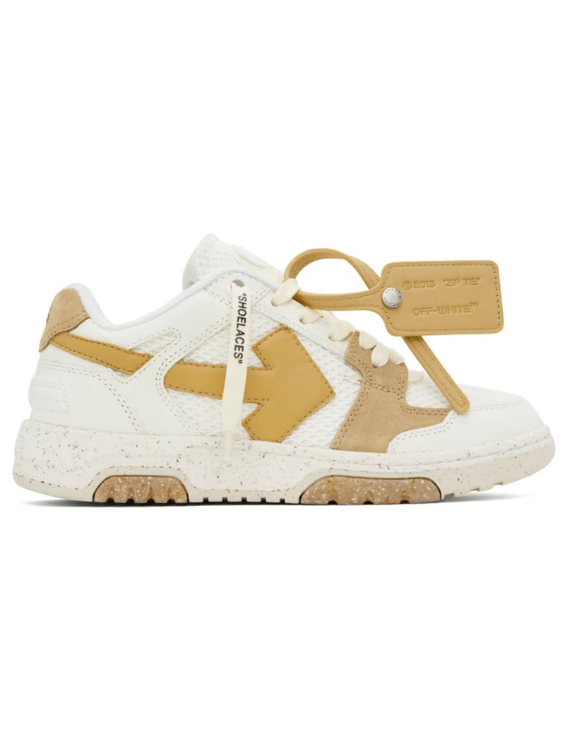 OFF-WHITE SLIM OUT OF OFFICE SNEAKERS WHITE BEIGE WOMENS